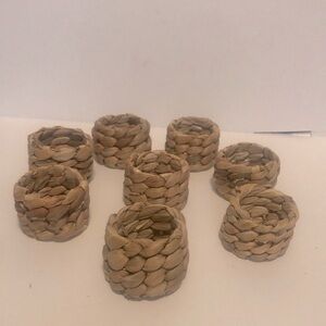 Set of 8 Woven Napkin Rings